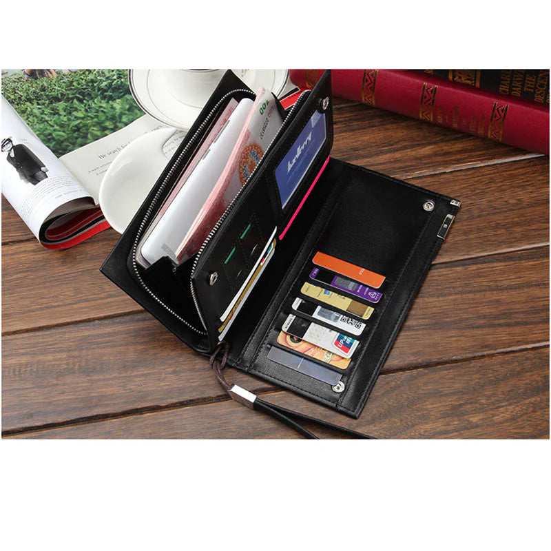 Leather Long Zipper Wallet For Man & Woman